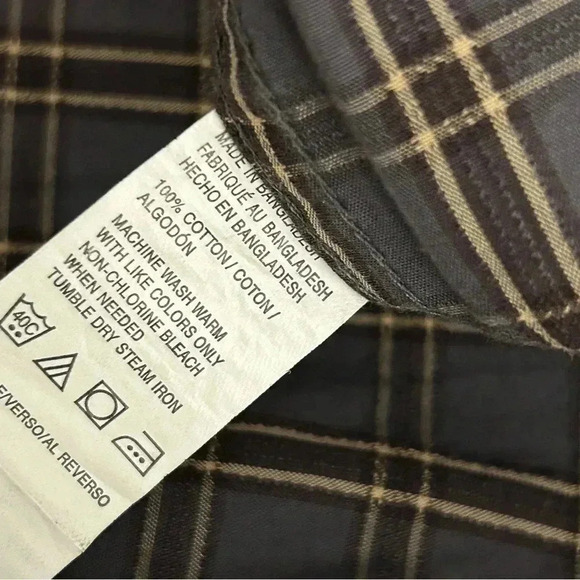 G. H. Bass  & Co. men's long sleeve plaid shirt size Medium - Picture 6 of 10